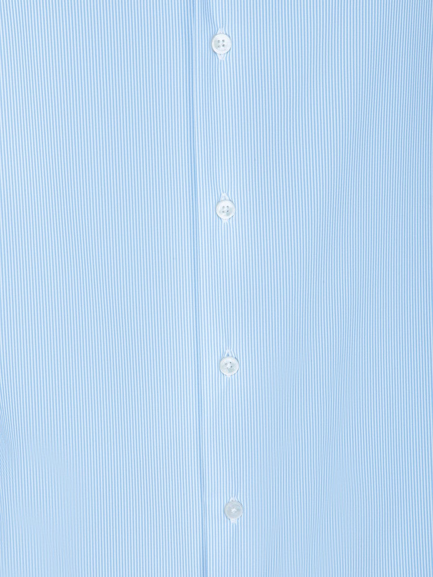 Dell'oglio Light Blue Striped Long-Sleeve Shirt