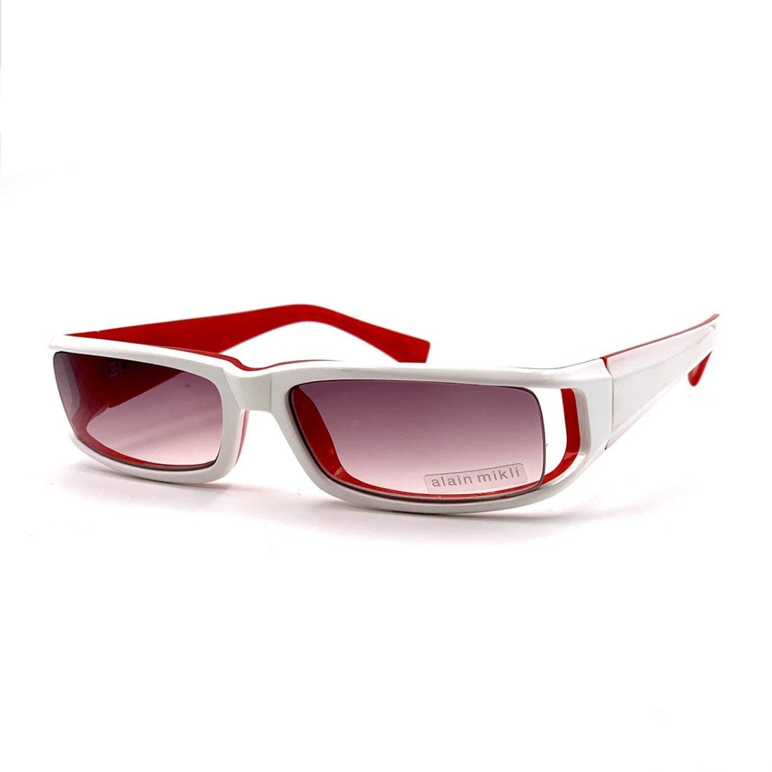 Alain Mikli Red A0350 Acetate Rectangular Sunglasses