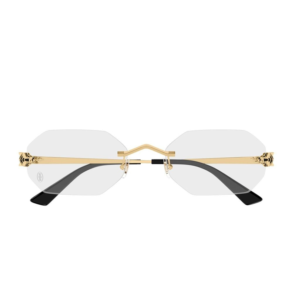 Cartier Ct0599o Panthère De Rimless Gold-Toned Panthère Eyeglasses