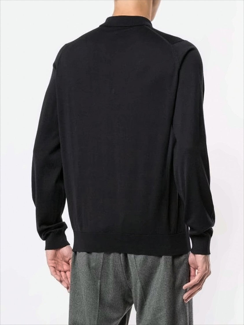 John Smedley Fine Cotton Long-Sleeve Polo Shirt With Classic Collar