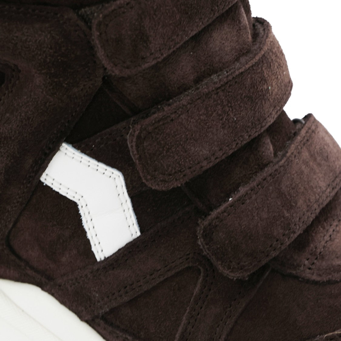 Isabel Marant Dark Brown Suede Velcro Sneakers