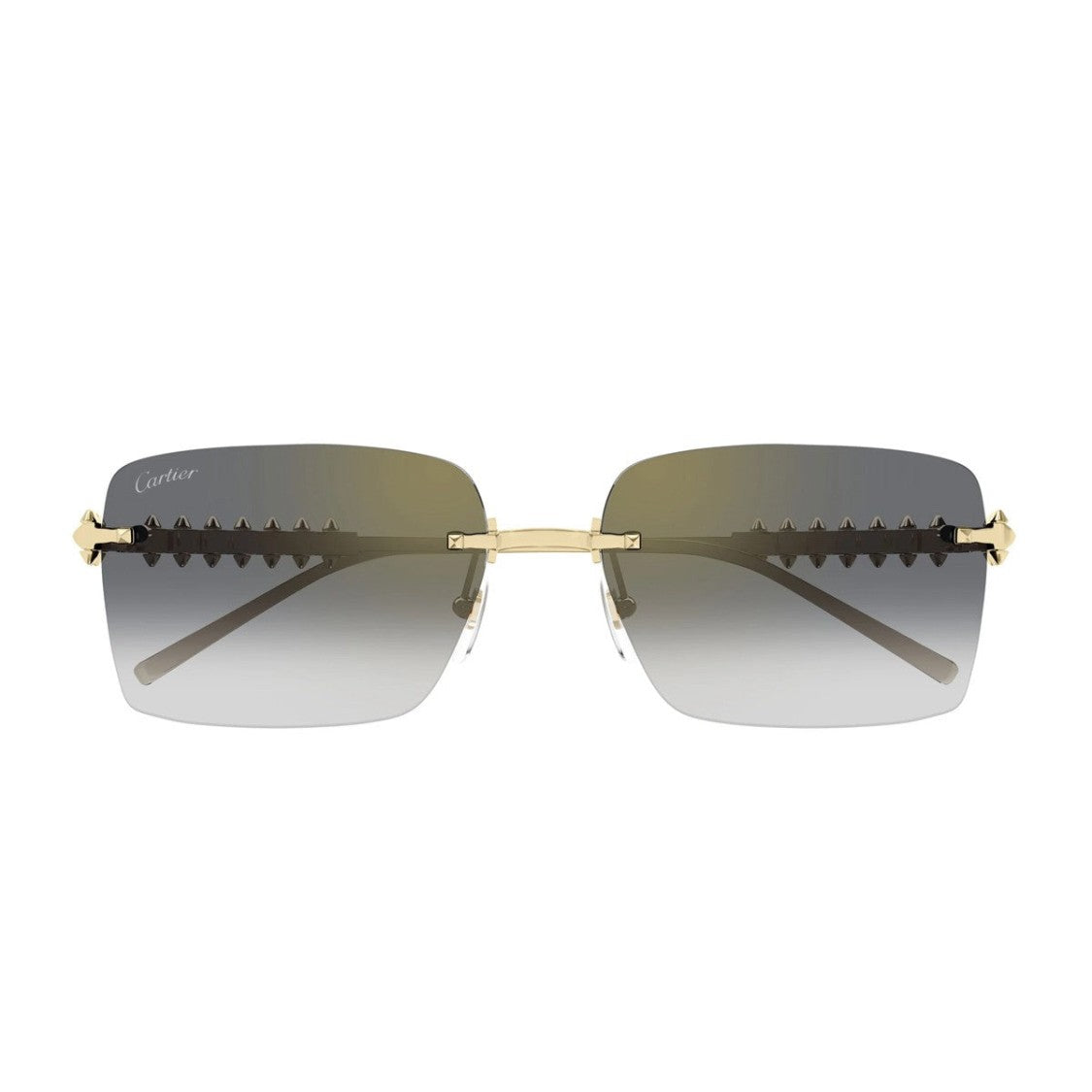 Cartier Gold Clash De Cartier Ct0545s Rimless Square Sunglasses