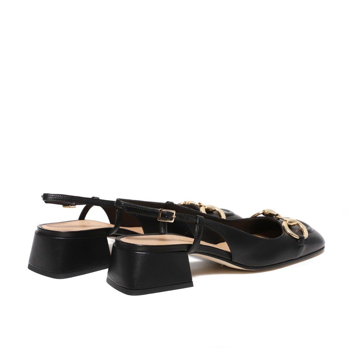 Chantal Slingback In Soft Black Leather