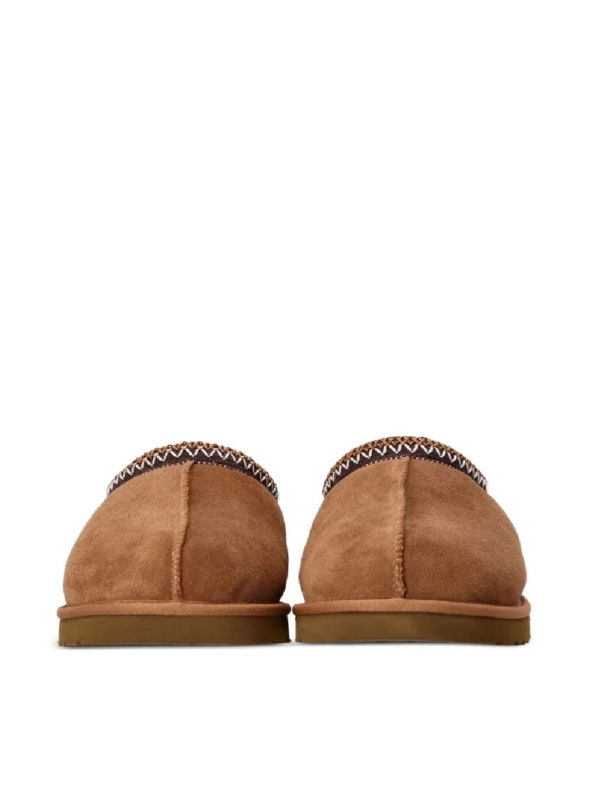 Ugg Soft Suede Slip-On Loafers With Zigzag Stitch Detail