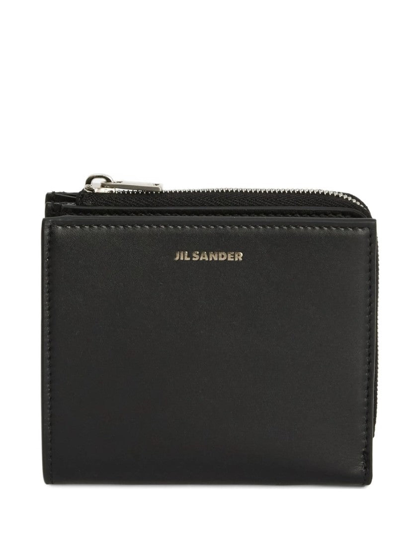 Jil Sander Compact Minimalist Portafoglio Metallic Wallet