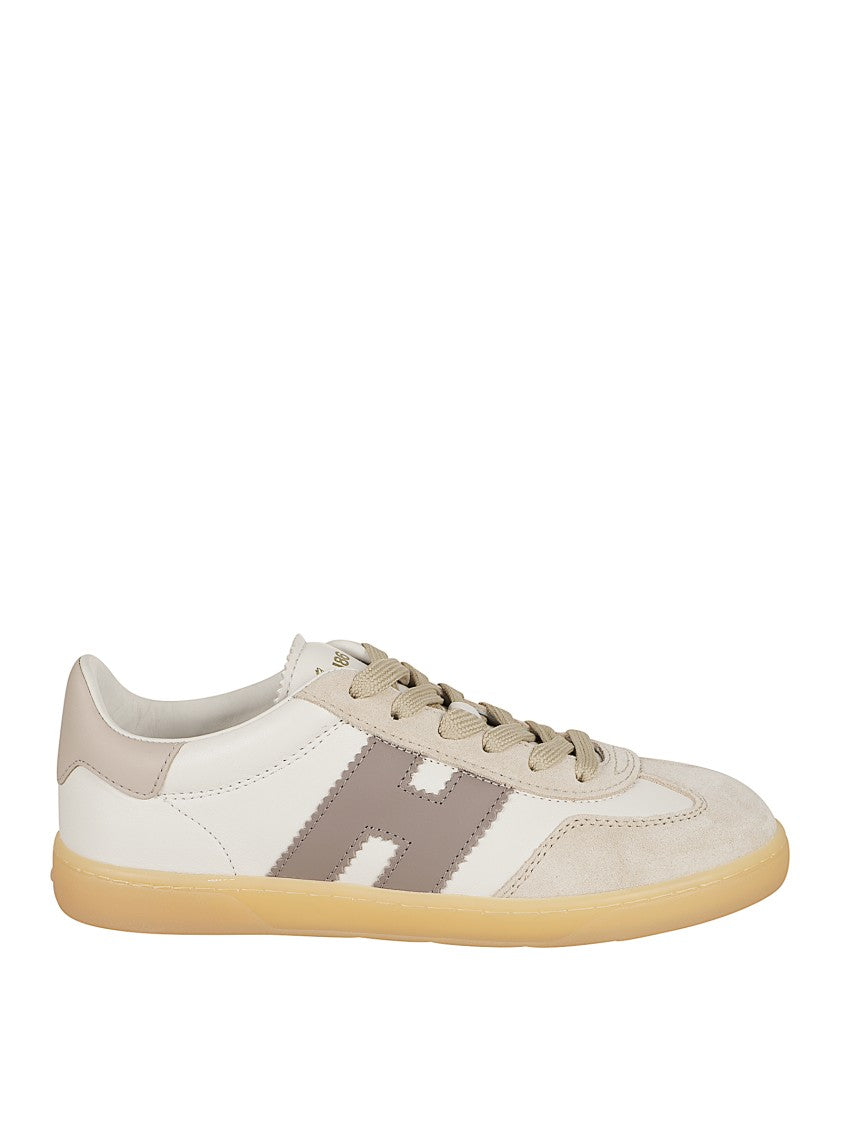 Hogan Beige Low-Top Sneakers With Suede