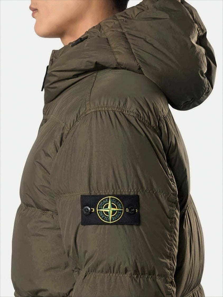 Stone Island Quilted Casual Jacket With Hood