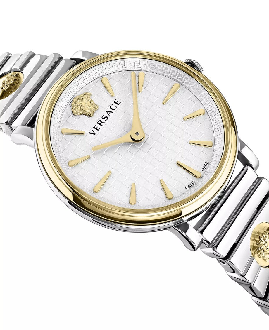 Versace Two-Tone Stainless Steel Analog Watch With Sapphire Crystal