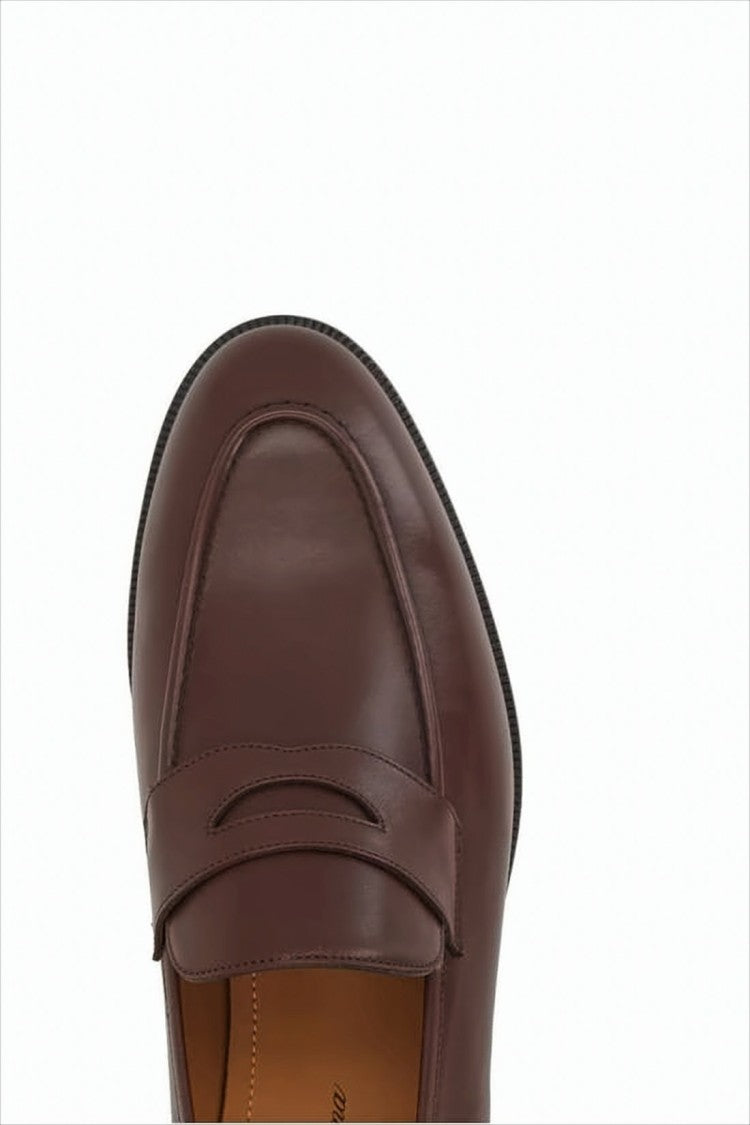 Loro Piana Calfskin Leather Loafers With Classic Penny Strap