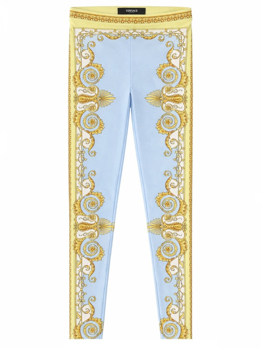 Versace Baroque Print Golden Scrolls Leggings