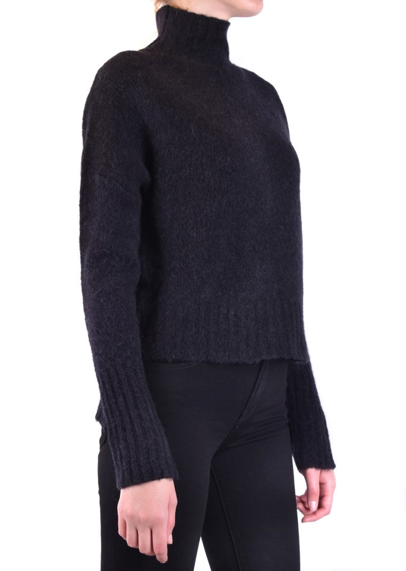 Pinko Sophisticated Black Sweater With High Neckline
