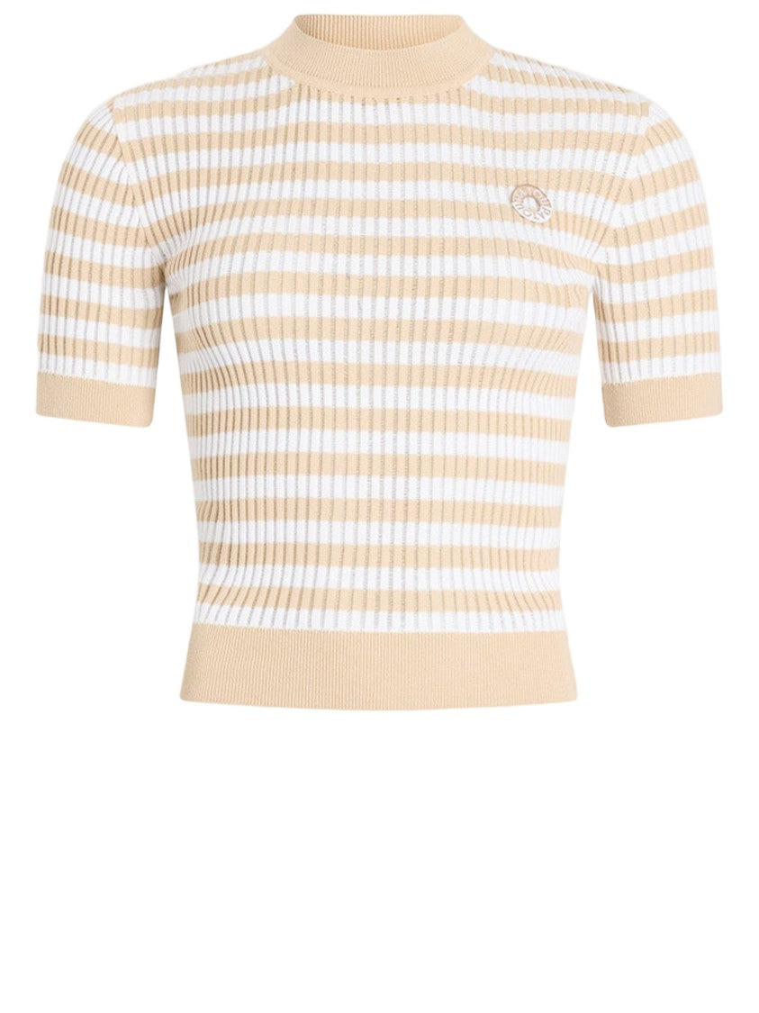 Patou Cotton Sweater With Striped Pattern