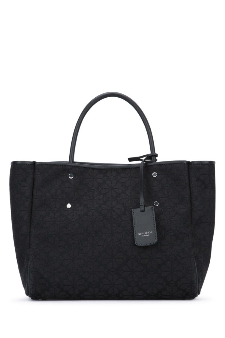 Kate Spade Medium Tote With Floral Jacquard Design And Metallic Accents