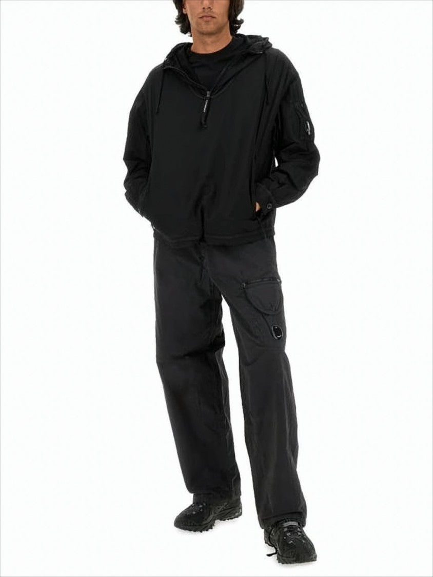 C.P. Company Half-Zip Hooded Sweatshirt With Minimalist Design