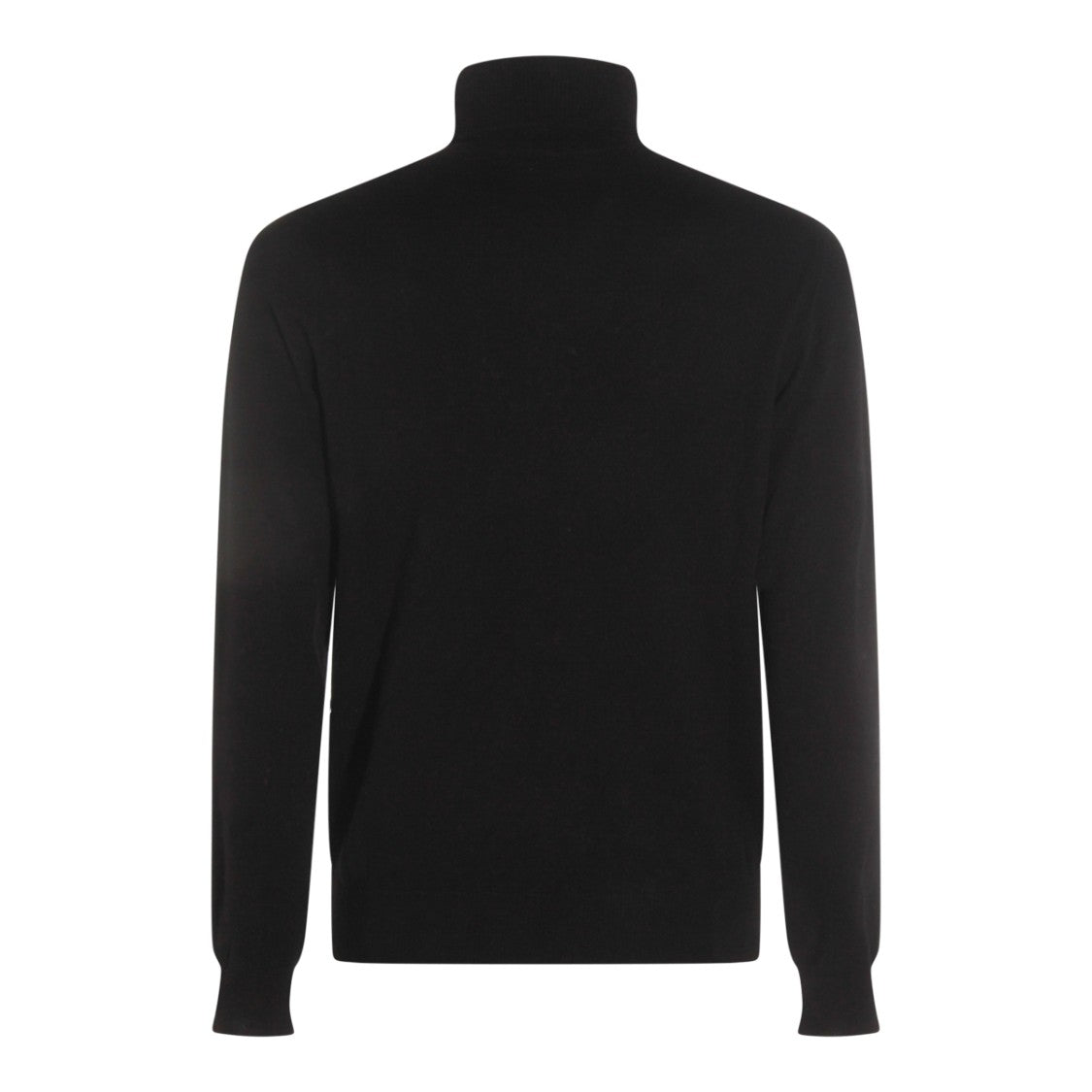 Malo Black High Collar Cashmere Knit Sweater
