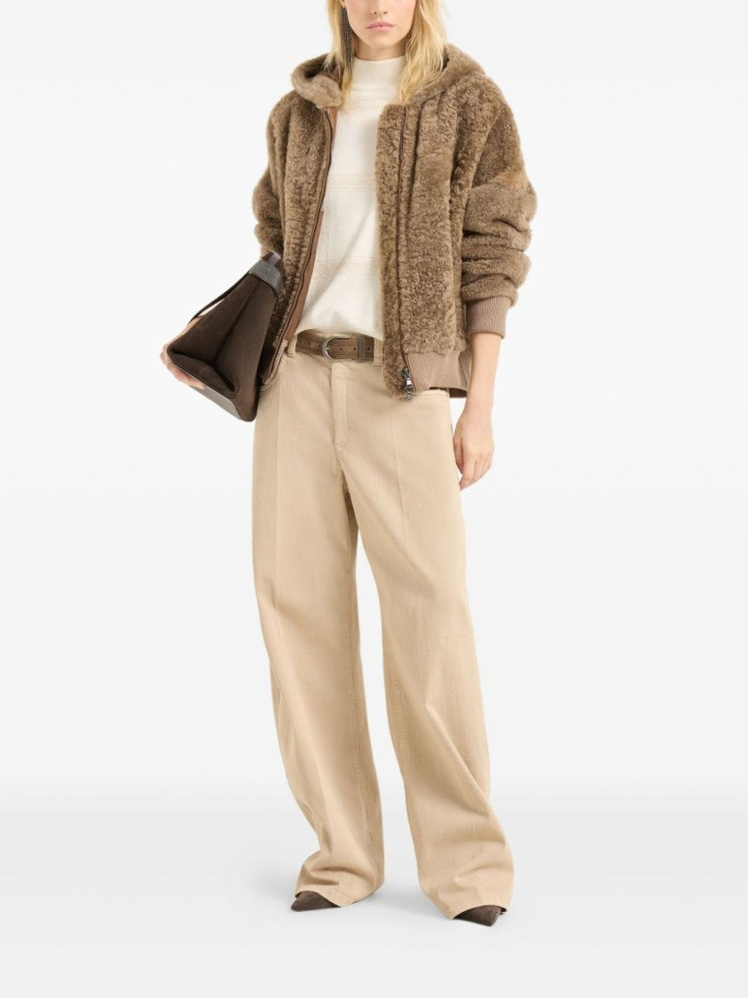 Brunello Cucinelli Wide-Leg Trousers With High Waist And Five-Pocket Styling