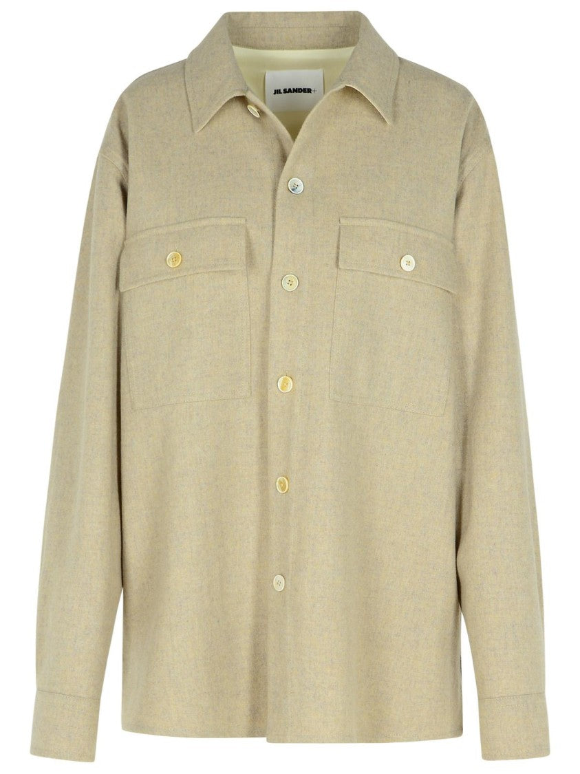 Jil Sander Beige Virgin Wool Shirt