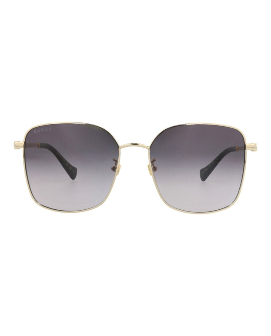 Gucci Square-Frame Metal Sunglasses