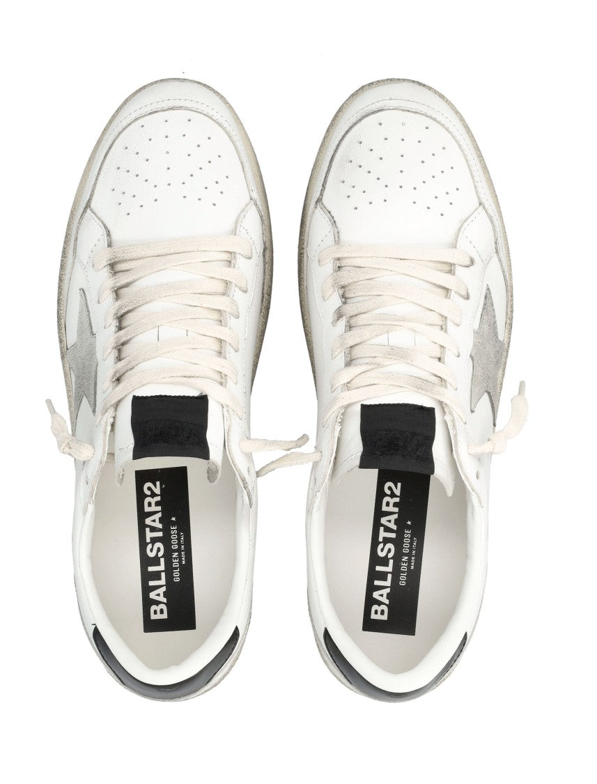 Golden Goose Ball Star Low-Top Sneakers With Distressed Sole