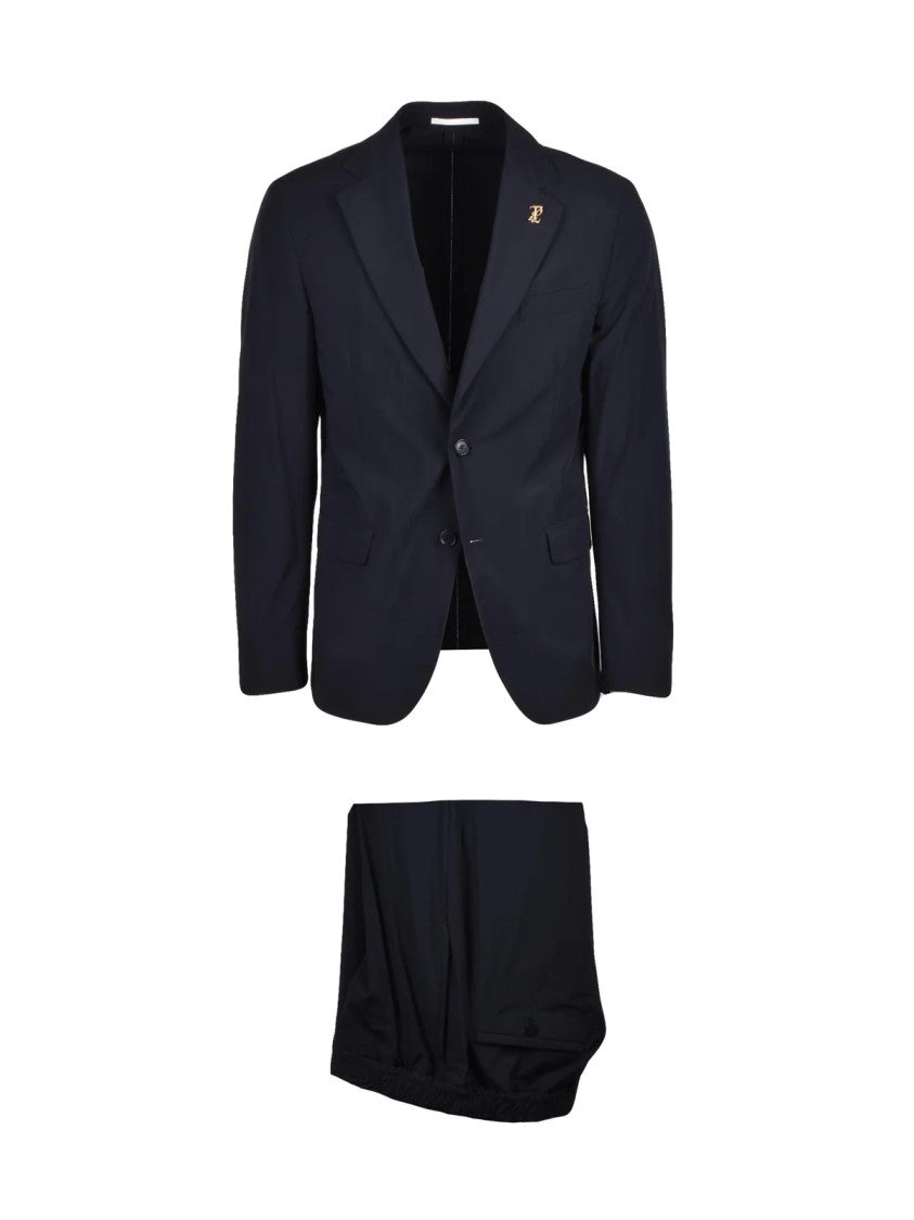 Pal Zileri Black Nylon Stretch Men Suit