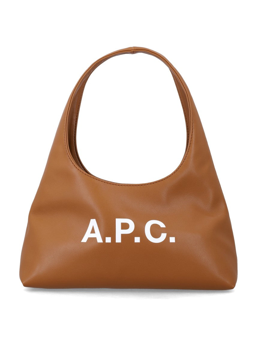 A.P.C. Compact White Recycled Leather Effect Handbag
