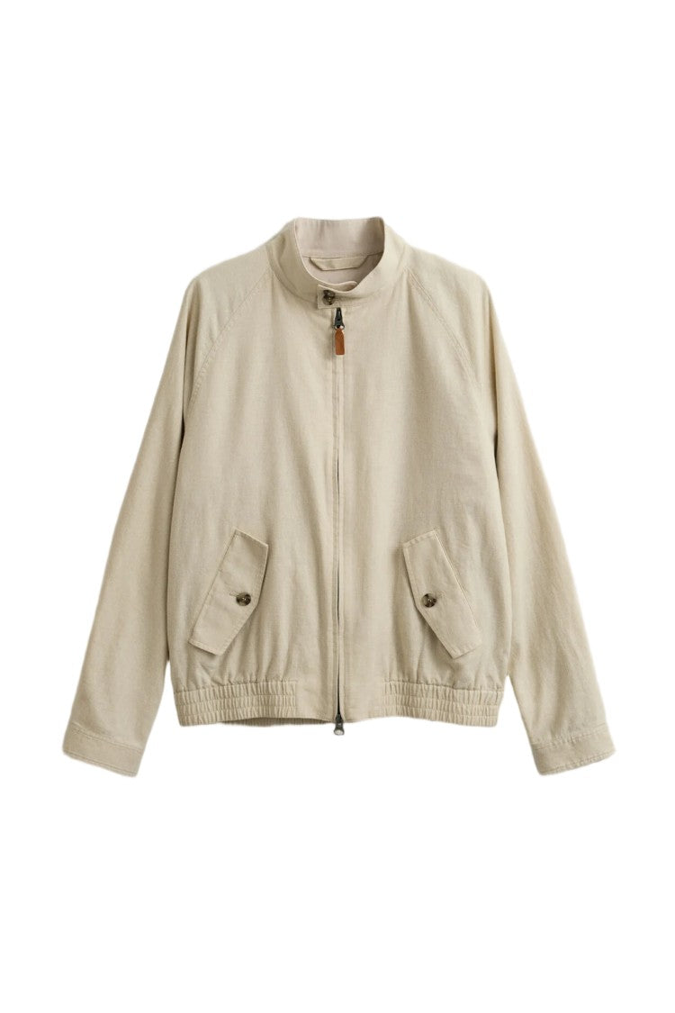 Gant Linen-Blend Flap Pockets Harrington Jacket