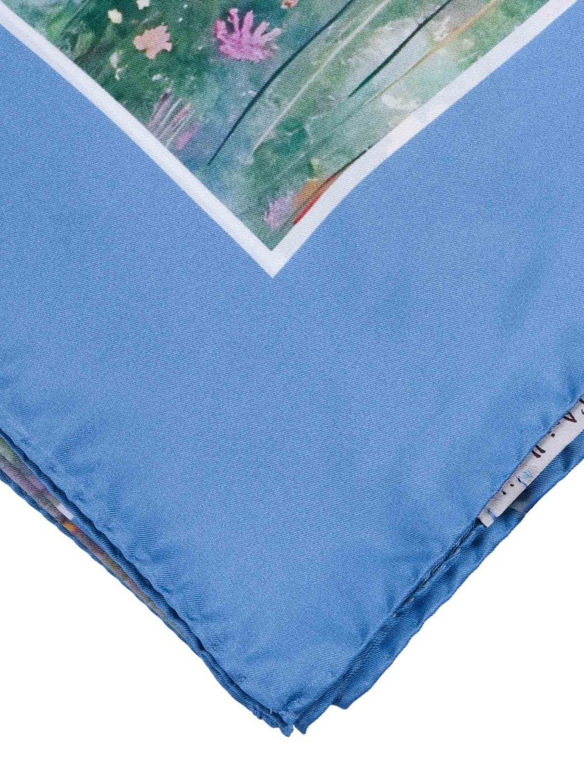 D'aniello Stola Oceano Floral Border Scarf