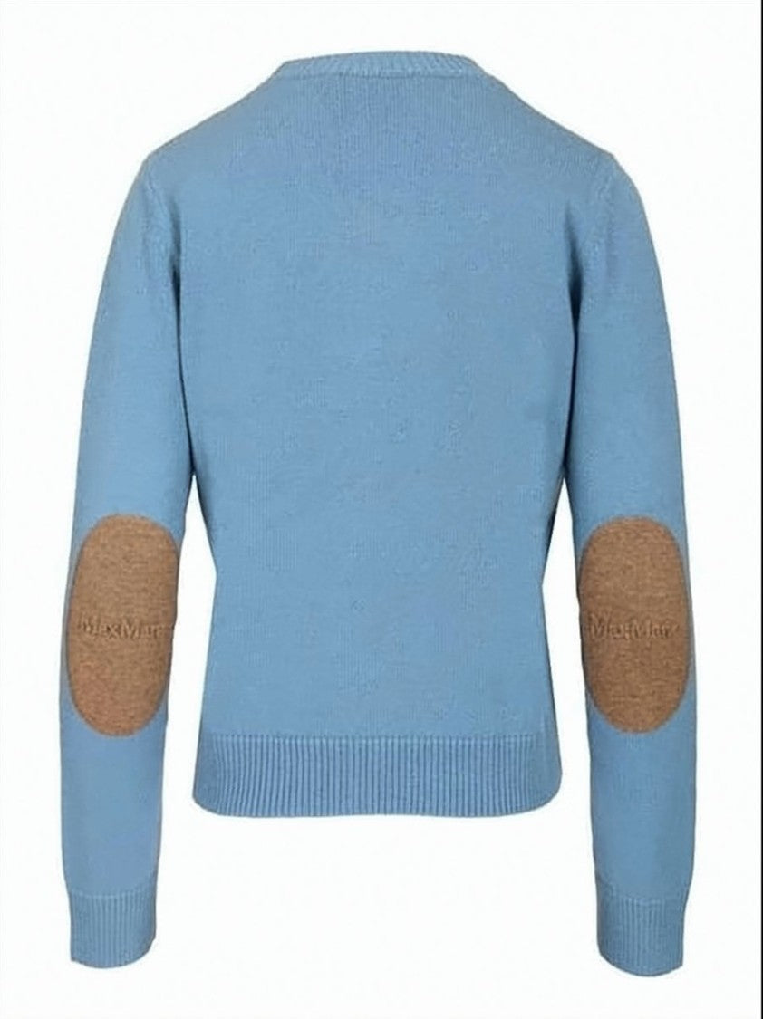 Max Mara Knit Sweater With Contrasting Elbow Patches