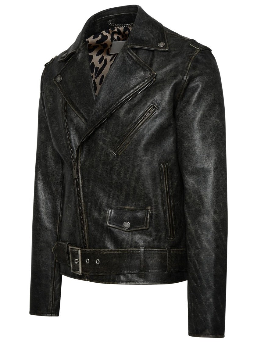 Golden Goose Leather Biker Jacket