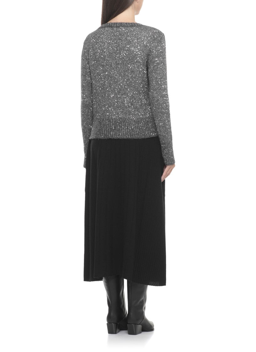 D. Exterior Grey Wool And Alpaca Sweater