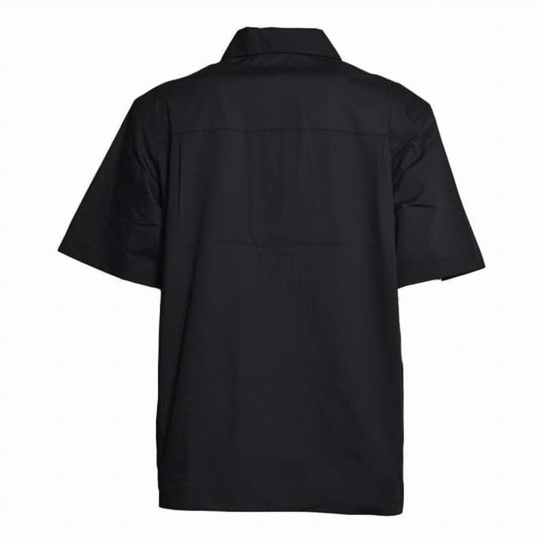 Carhartt Wip Black Short-Sleeve Front Zip Logo Shirt