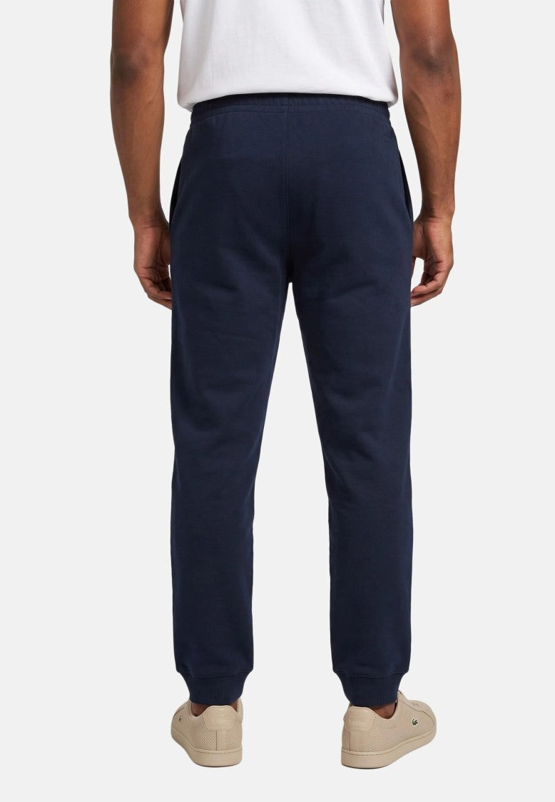 Lacoste Navy Blue Ribbed-Cuff Sweatpants
