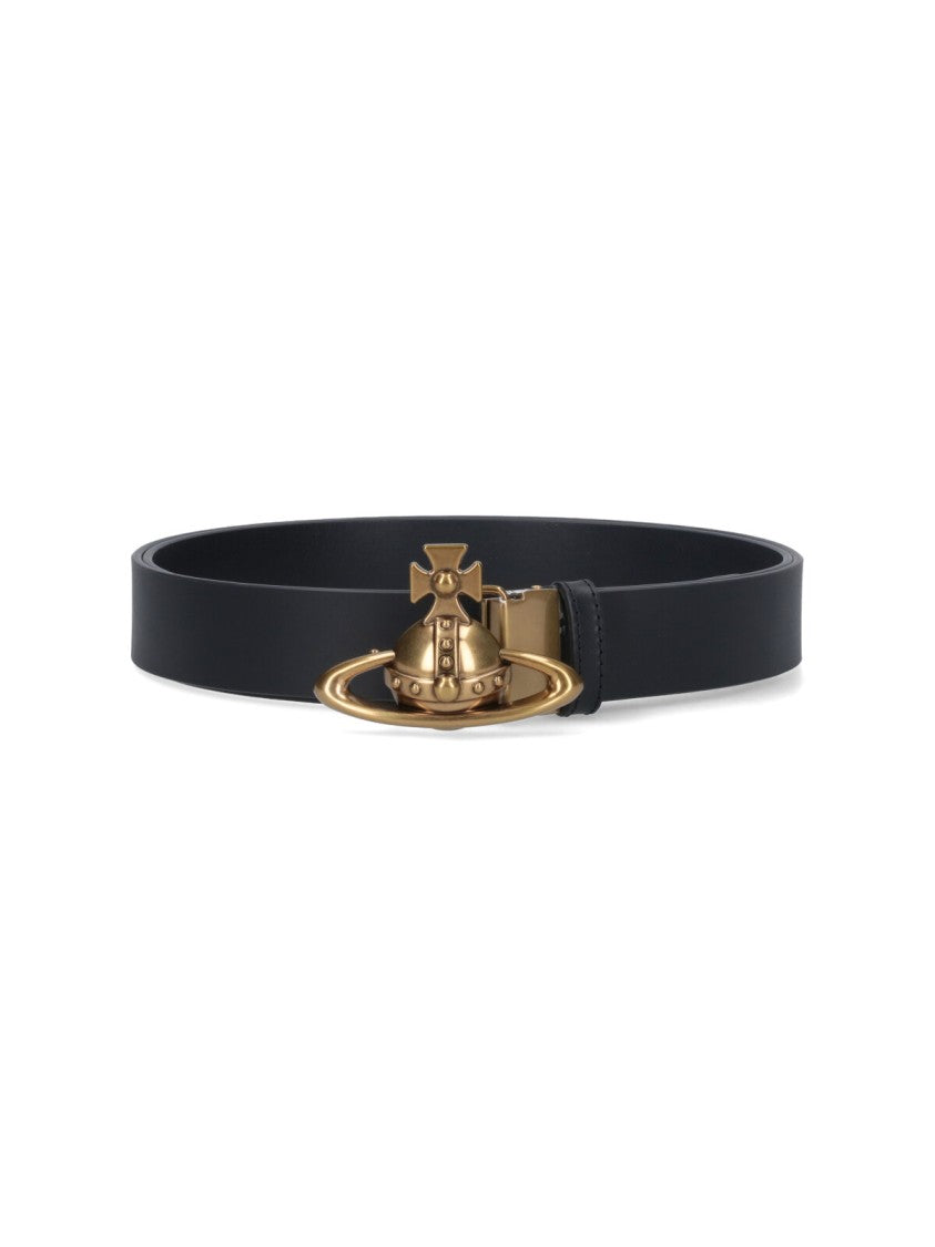 Vivienne Westwood "Orb Buckle" Belt Black