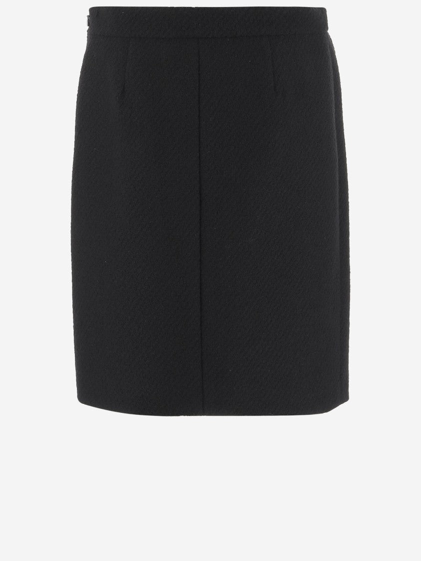 Chloé Bouclé Wool Knee-Length Skirt