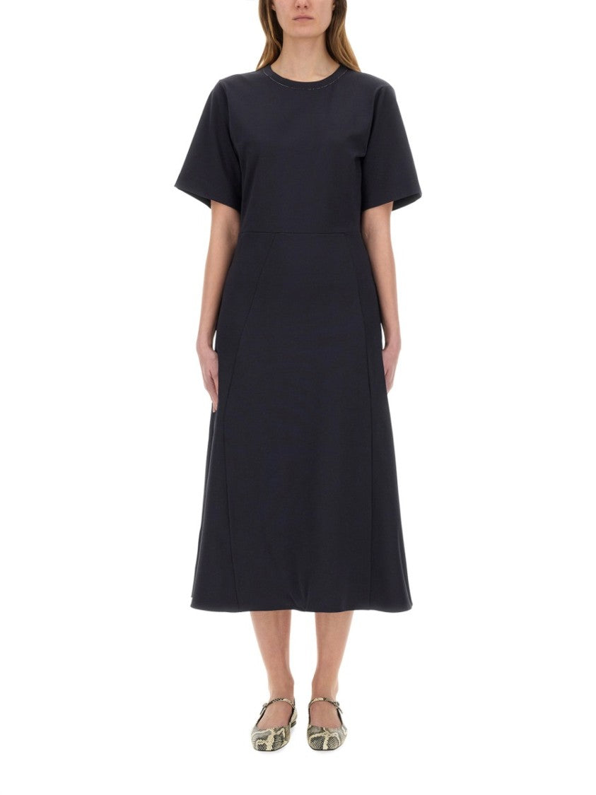 Fabiana Filippi Midi Dress Featuring Lurex Detailing And Flared Skirt