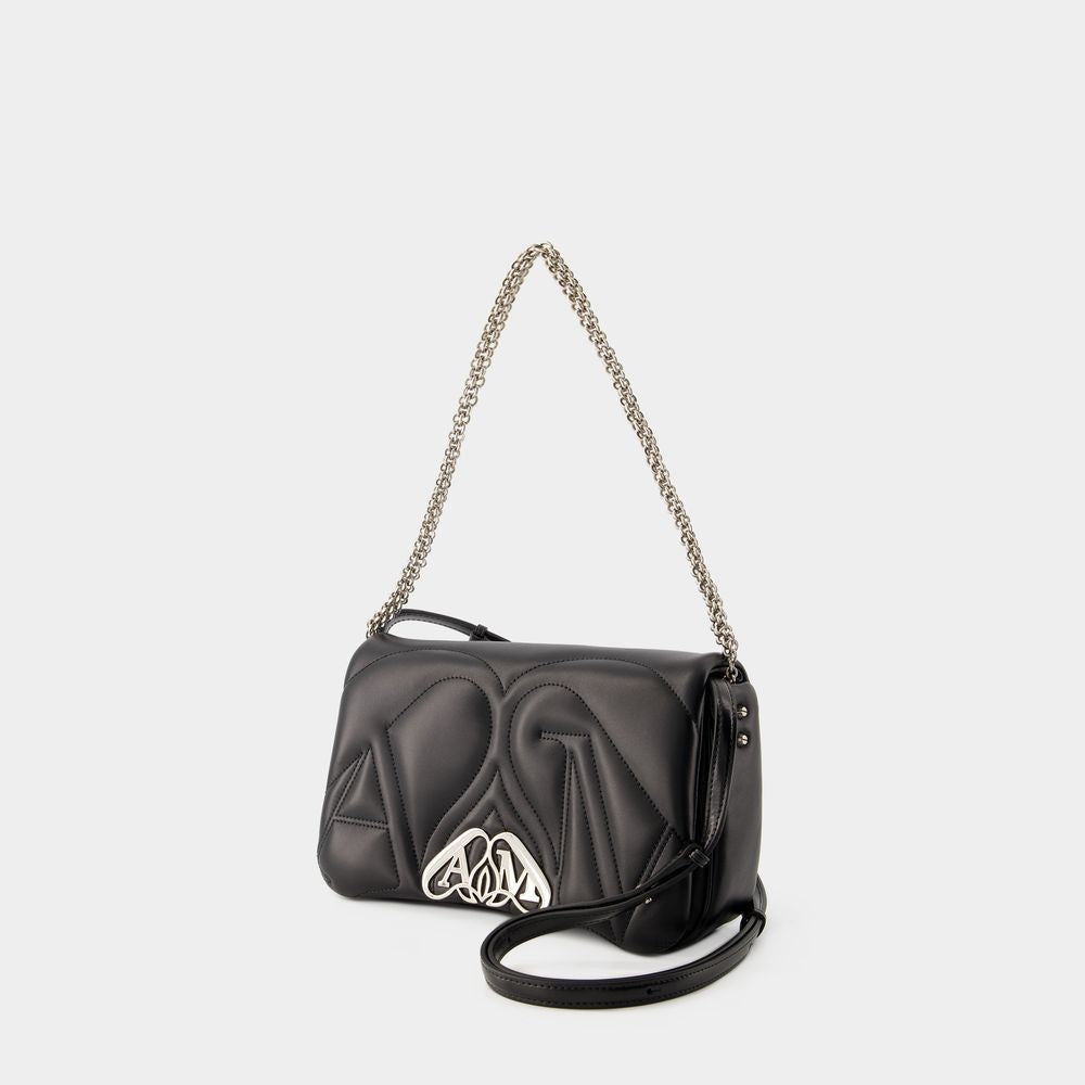 Alexander Mcqueen The Seal Small Bag - Leather - Black