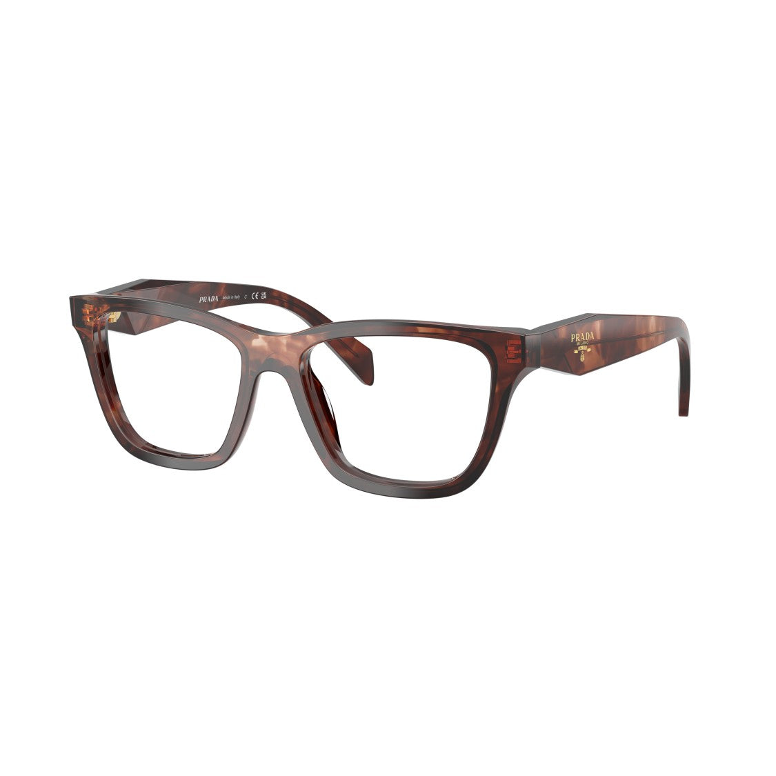Prada 0Pr C10v Oversized Tortoiseshell Frame Sunglasses