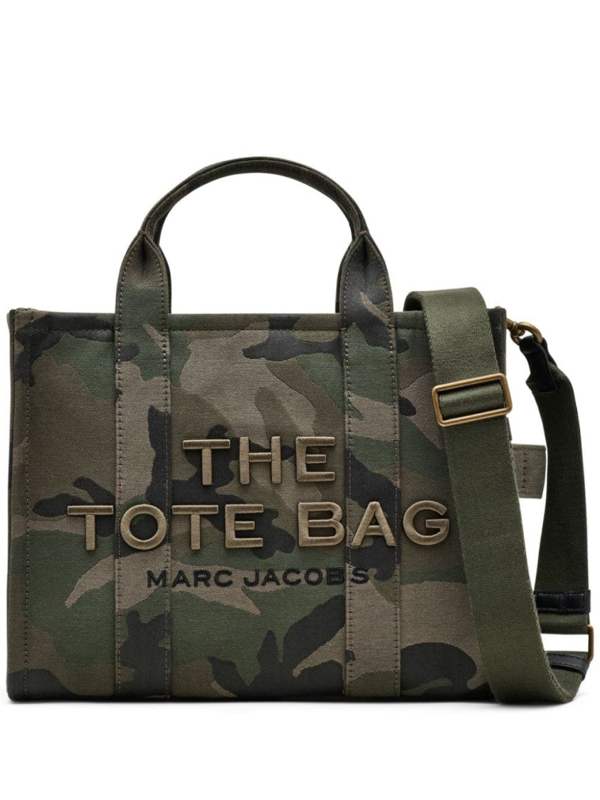 Marc Jacobs Khaki Cotton Camouflage Tote Bag With Adjustable Strap