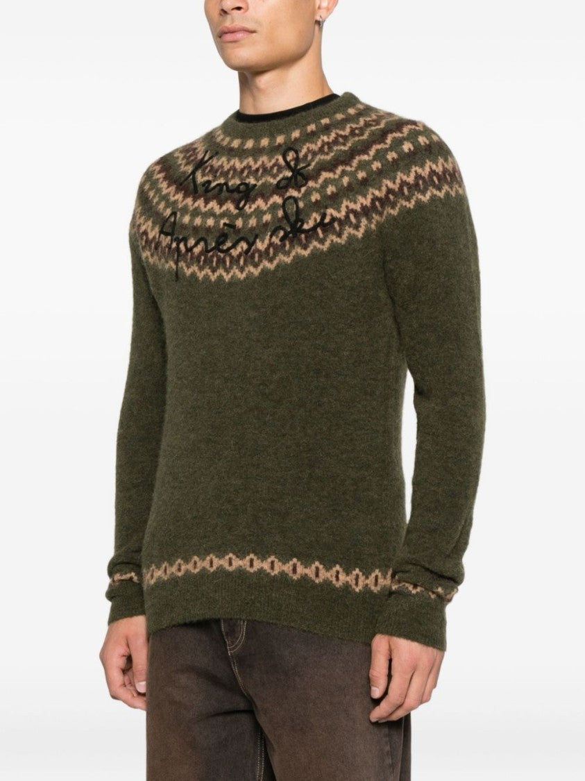 Mc2 Saint Barth Round Neck Multicolour Sweatshirt With Embroidered Detail
