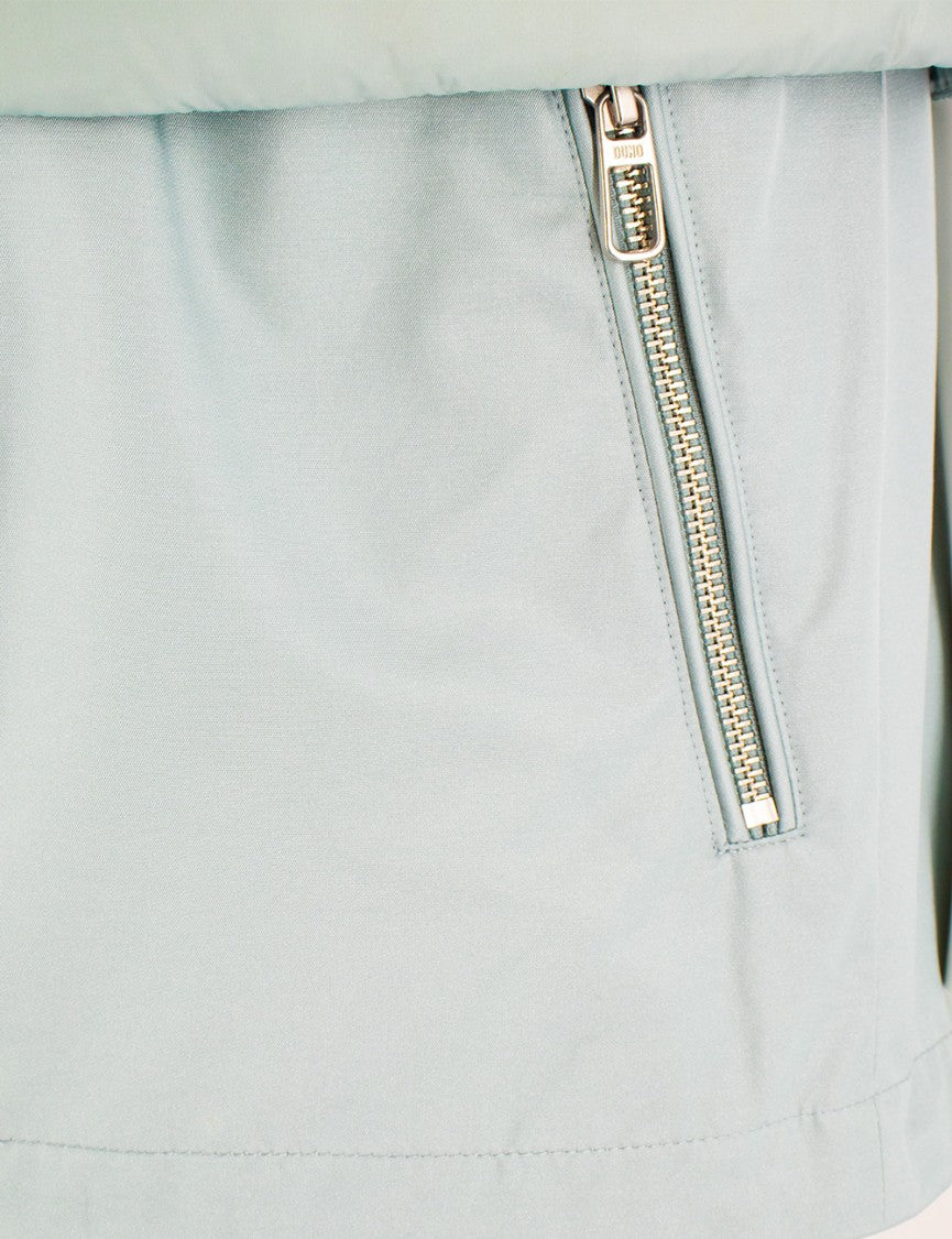 Duno Quilted Aqua Green Waistcoat With Adjustable Collar