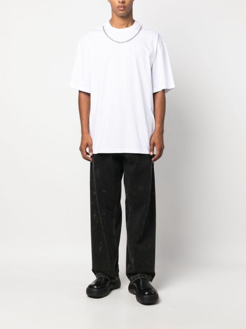 Ambush White Ballchain Loose-Fitting Cotton T-Shirt