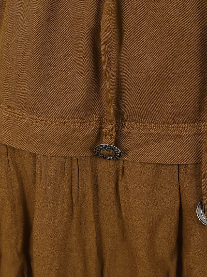Pinko Boho-Chic Long Dress With Corsetry-Inspired Detailing