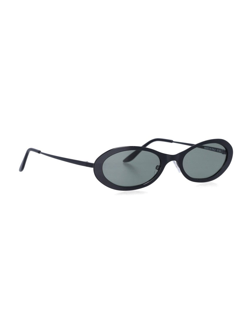 Our Legacy Black Tad Acetate Round Frame Sunglasses