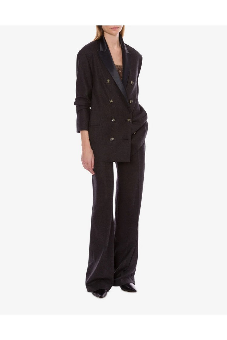 Alberta Ferretti Multicolor Wool-Blend Notch-Lapel Blazer