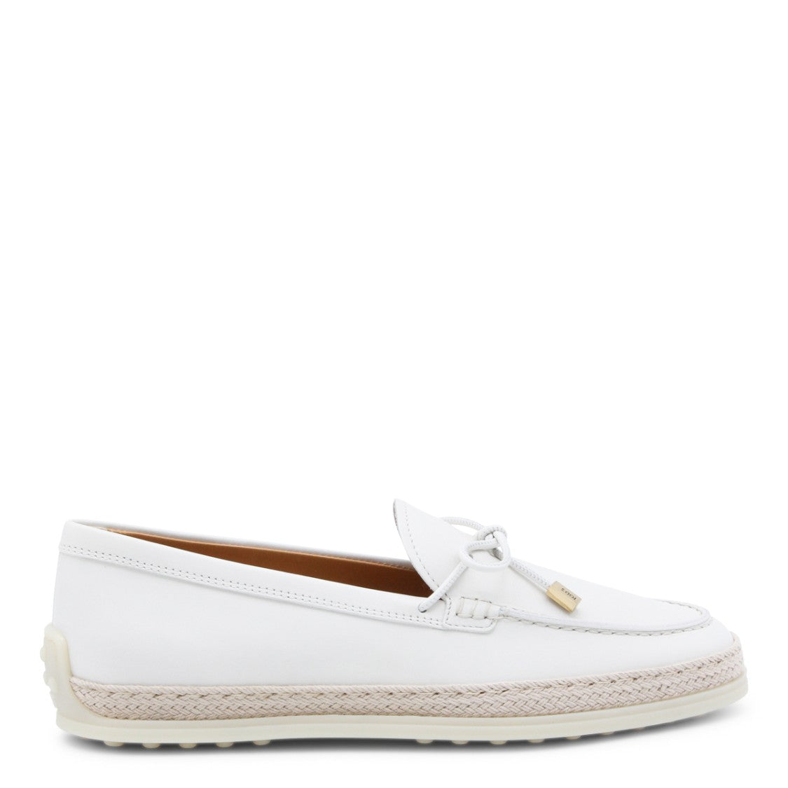 Tod's White Minimalist Flat Shoes