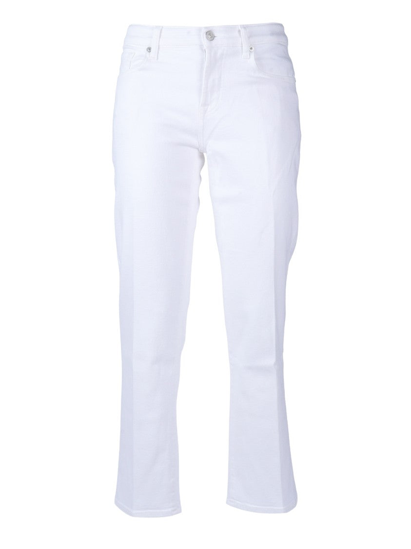 7 For All Mankind Crisp White Straight Ankle Jeans