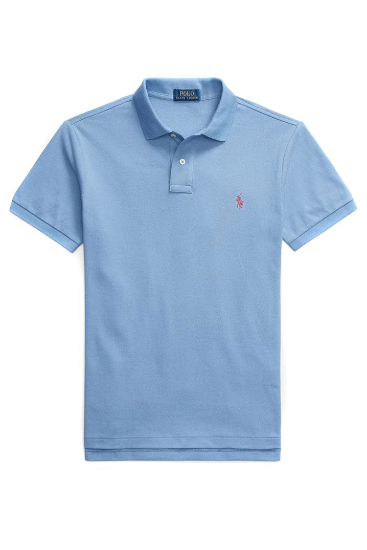 Polo Ralph Lauren Classic Blue Cotton Polo Shirt