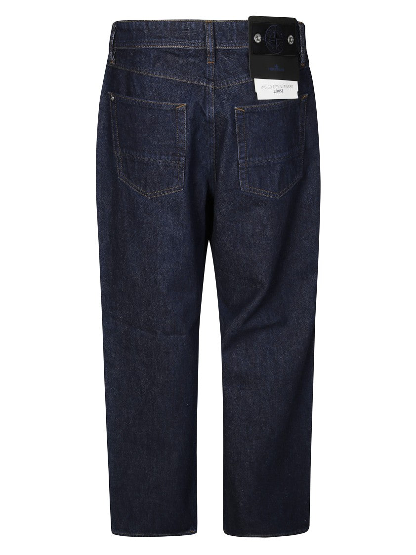 Stone Island Loose-Fit Indigo Denim Jeans With Classic Five-Pocket Design