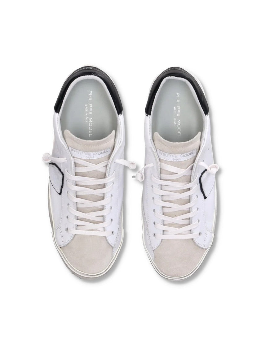 Philippe Model Low-Top Sneakers With Distressed White Leather Upper