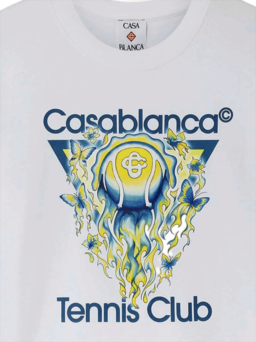 Casablanca Graphic-Print Cotton T-Shirt With Round Neck Design